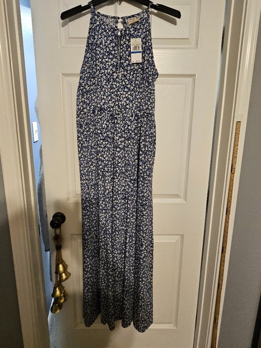Michael Kors Sleeveless Maxi Dress Keyhole front and back side zipper size XL
